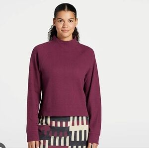 CALIA By Carrie Underwood Textured Long Sleeve Mock Neck Top- Size XL